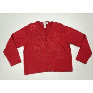 Heirloom Collectibles Christmas Collection 2004 Red Embroidery Women's Size XL
